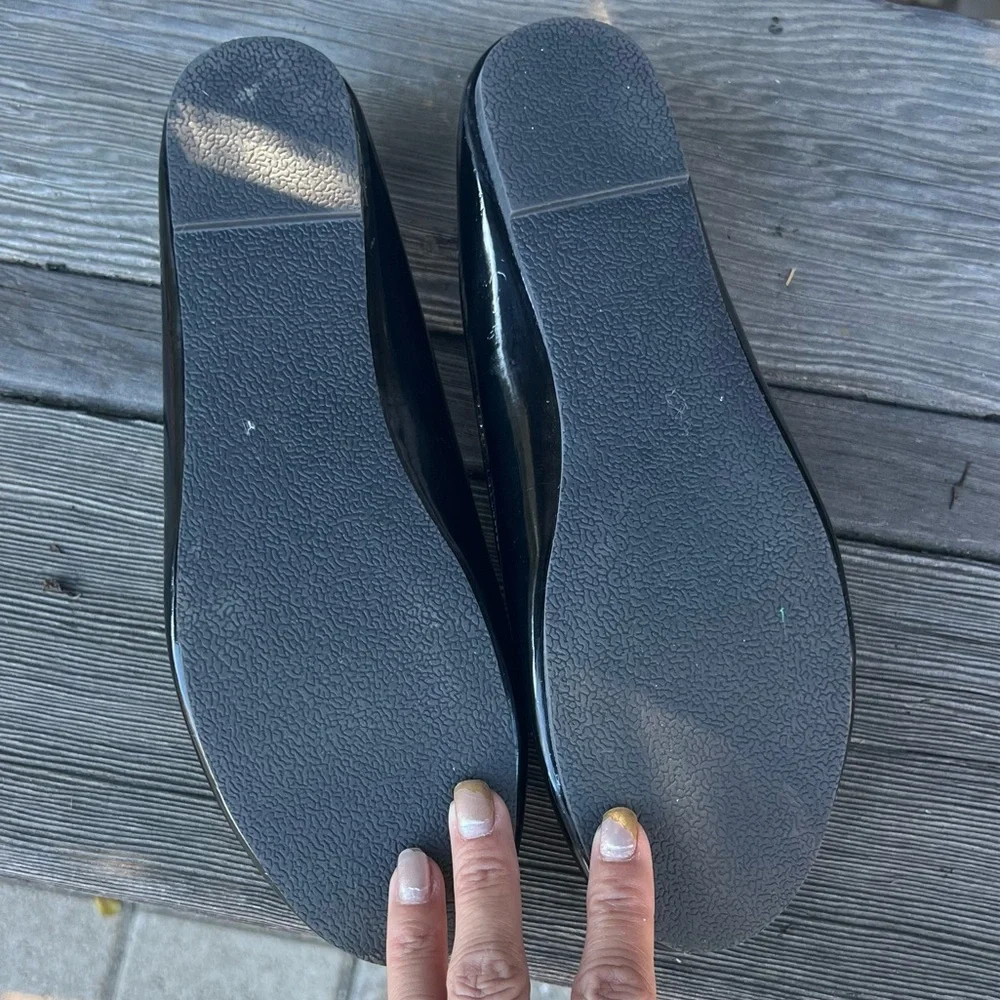 385 Fifth Patent Leather Leopard Embellished Ballet Flats – Size 7.5 - Picture 4 of 6